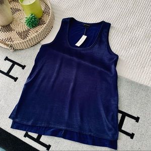 NWT ⭐️ Banana Republic Navy Blue Shine Tank Top